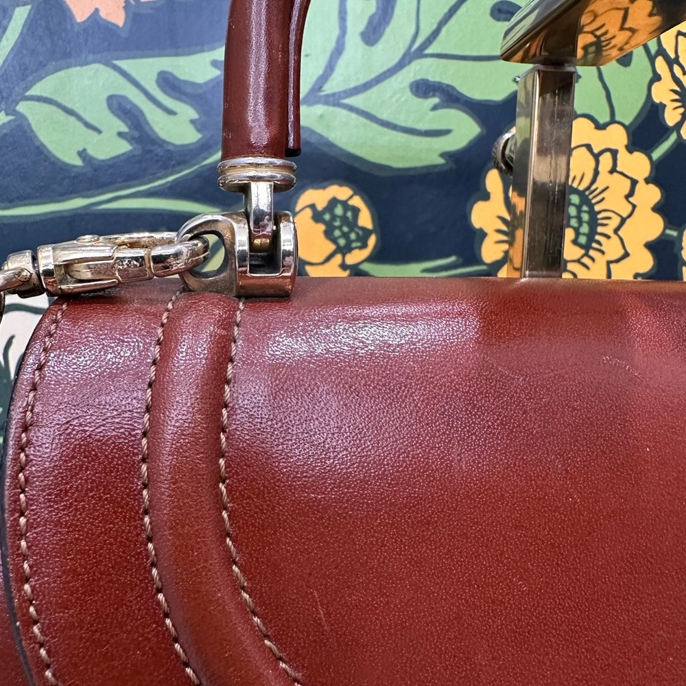 Bally Vintage Structured Leather Top-Handle Bag with Crossbody Strap - Picture 4 of 9
